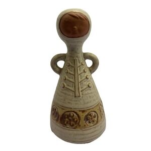 Vintage Sweeden Pottery Girl Bell Mid-Century 6" Charming Mid-Century